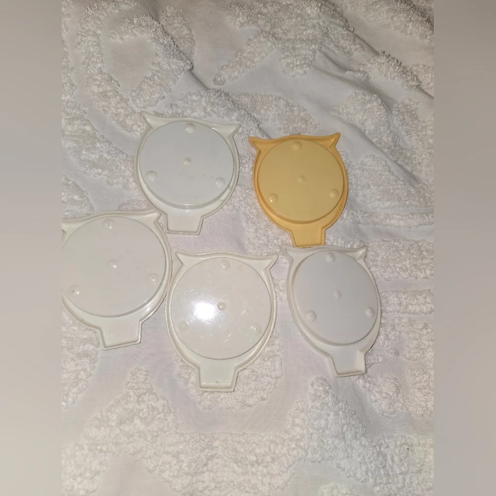 Vintage Owl Coasters Set Of 5 Made In USA - Picture 6 of 6